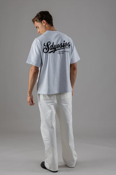 Script T-shirt - Grey Marl