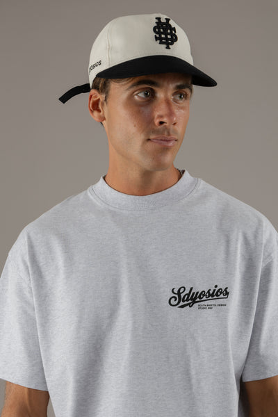 Monogram cap - two tone herringbone
