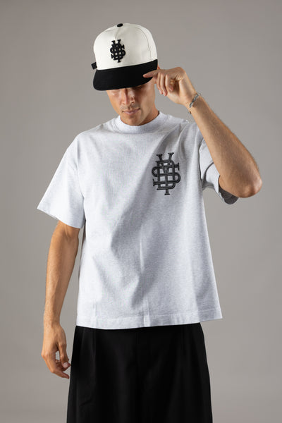 Monogram cap - two tone herringbone
