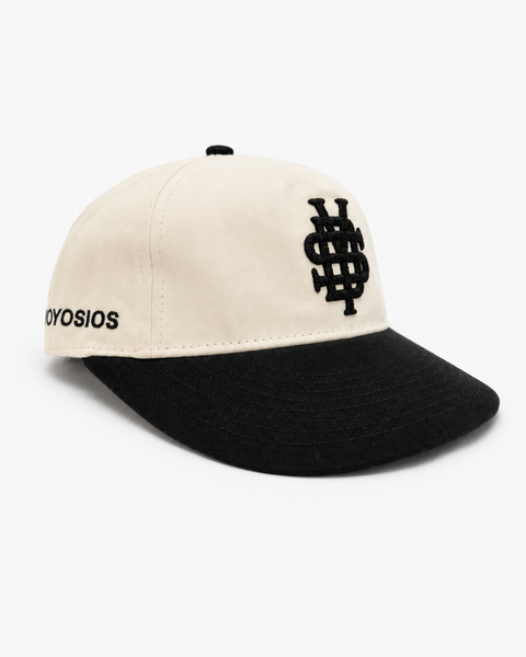 Monogram cap - two tone herringbone