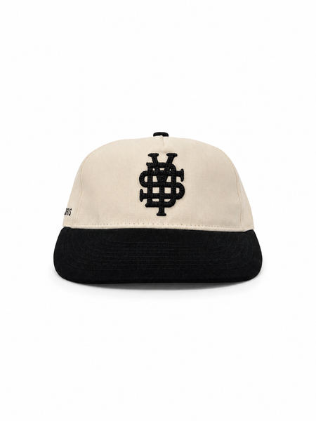 Monogram cap - two tone herringbone