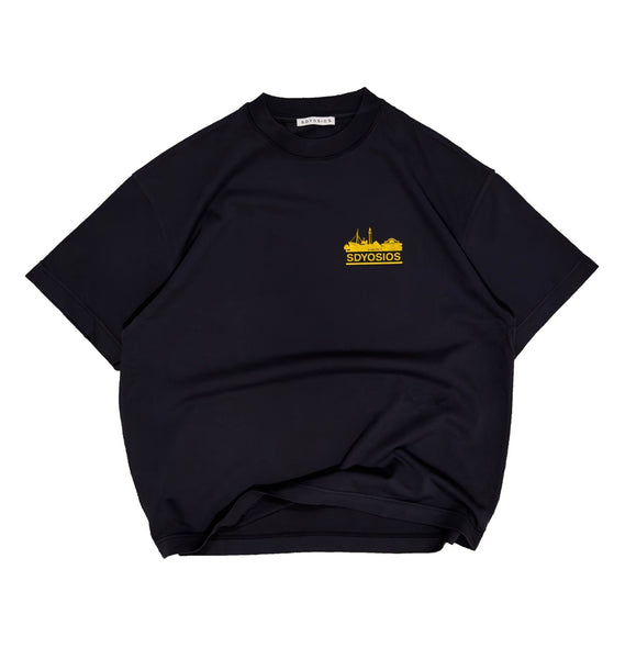 Home town T-shirt navy/yellow