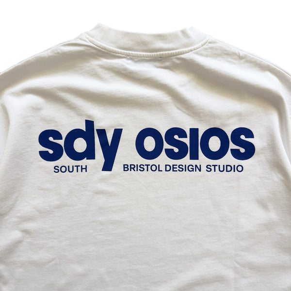 Serif t-shirt white/blue