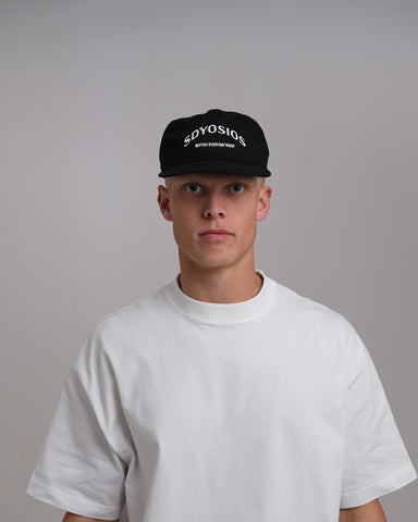 curved logo cap - black