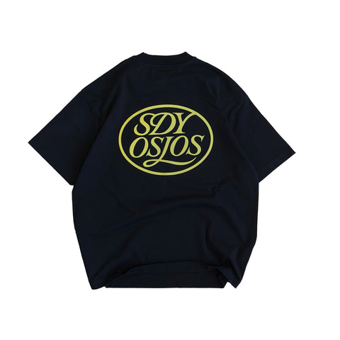 Stamp logo tshirt black / yellow