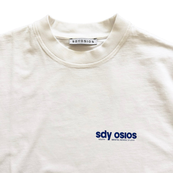 Serif t-shirt white/blue