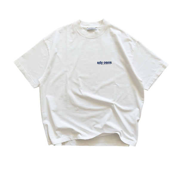 Serif t-shirt white/blue