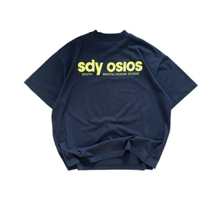 Serif t-shirt navy/yellow