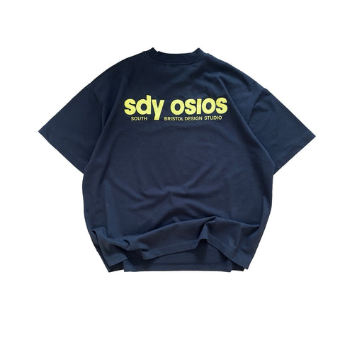 Serif t-shirt navy/yellow