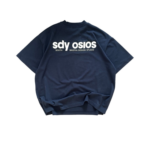 Serif t-shirt navy/white