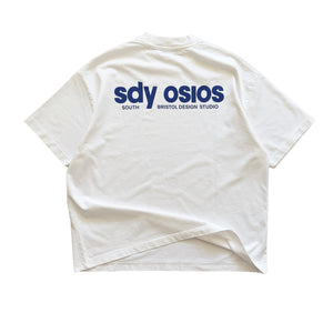 Serif t-shirt white/blue